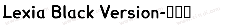 Lexia Black Version字体转换